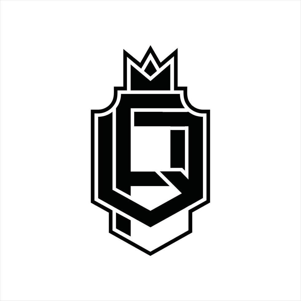PQ Logo monogram design template vector