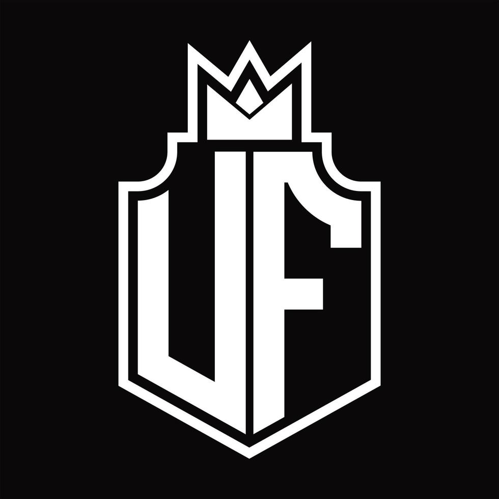 UF Logo monogram design template vector