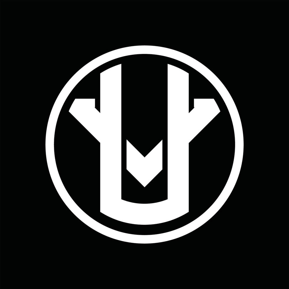 UV Logo monogram design template vector