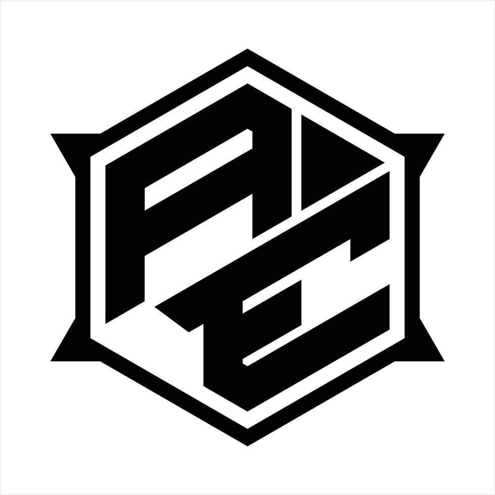AE Logo monogram design template vector