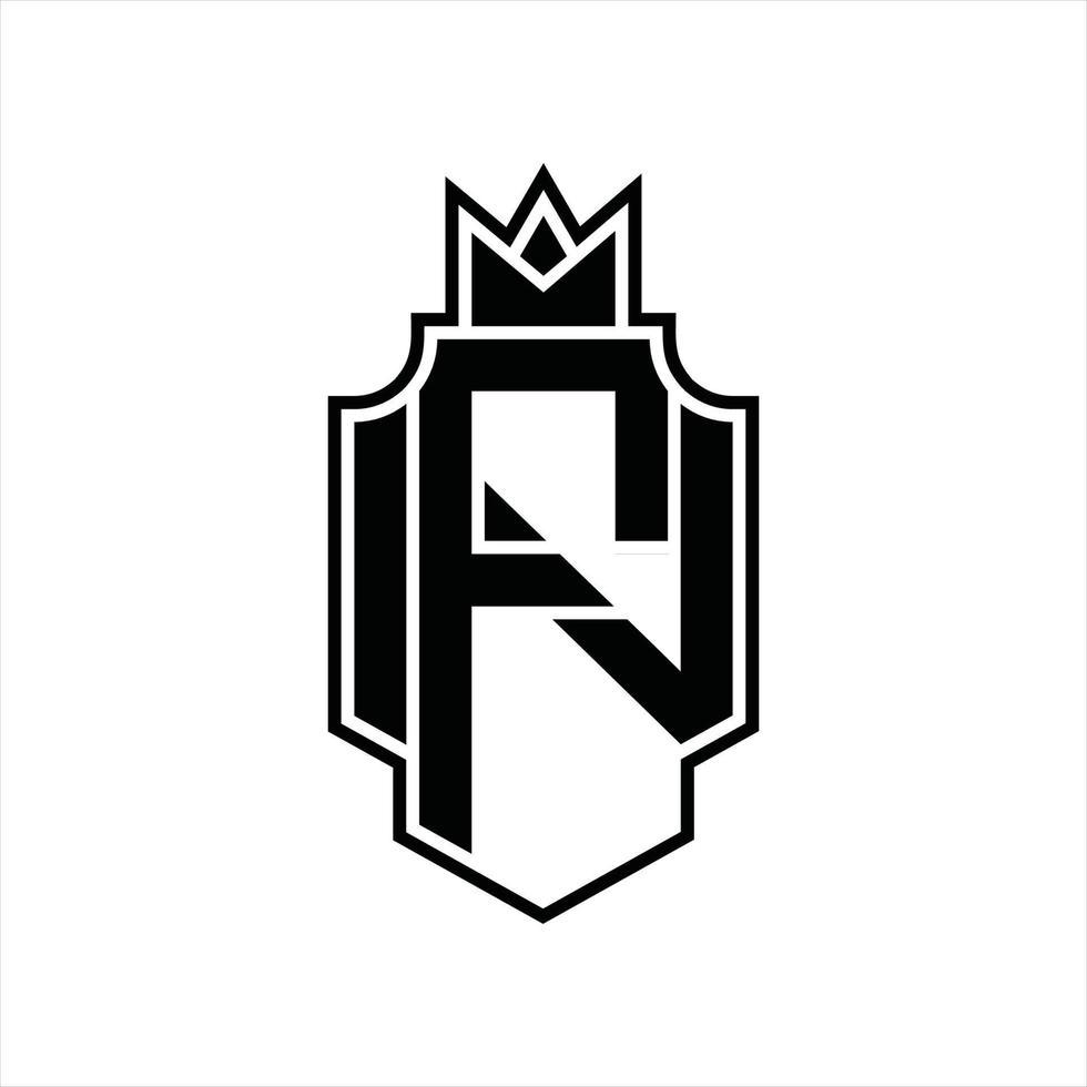 FN Logo monogram design template vector