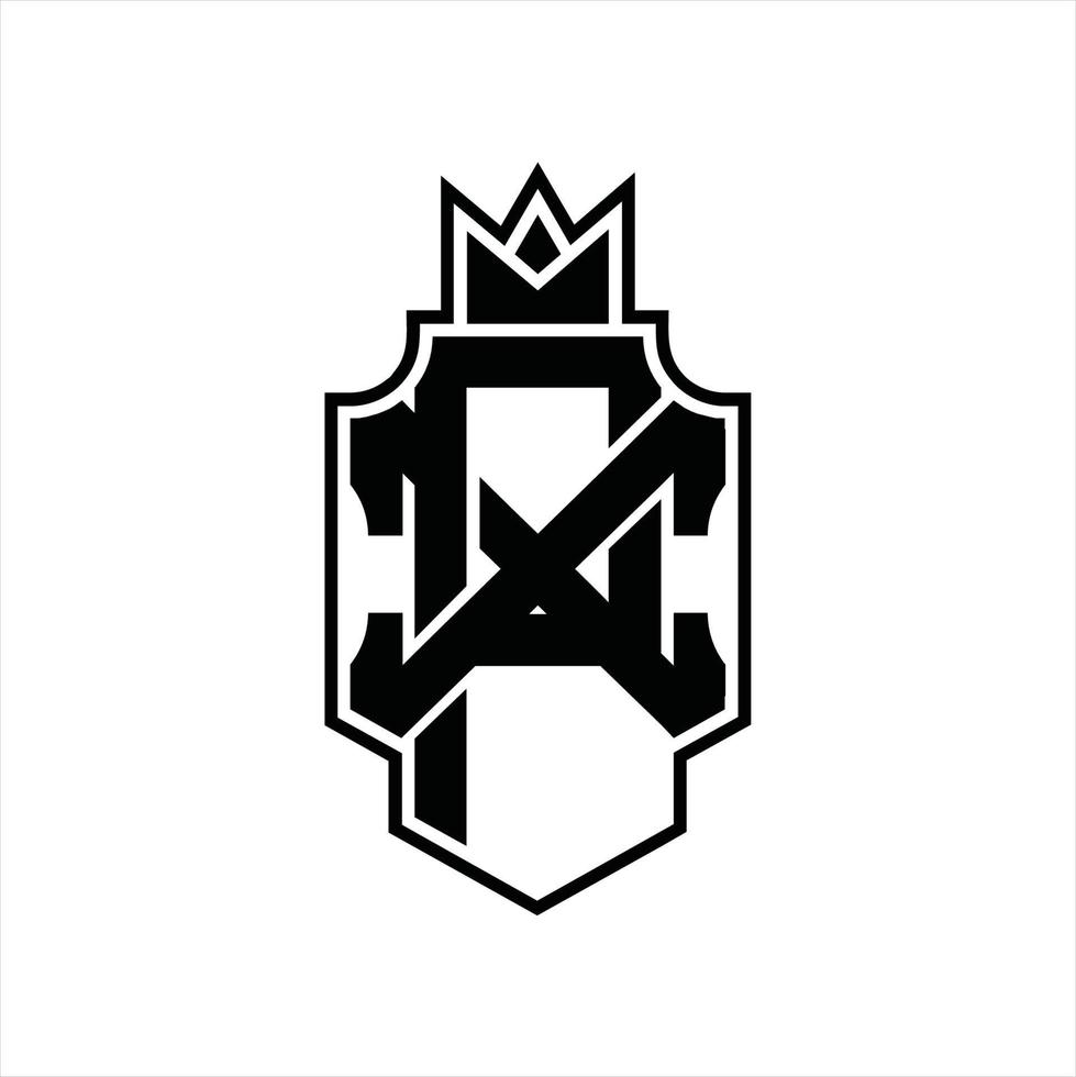 PX Logo monogram design template vector