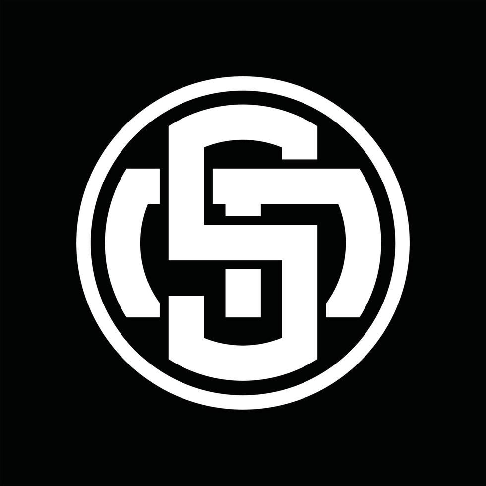 SM Logo monogram design template vector