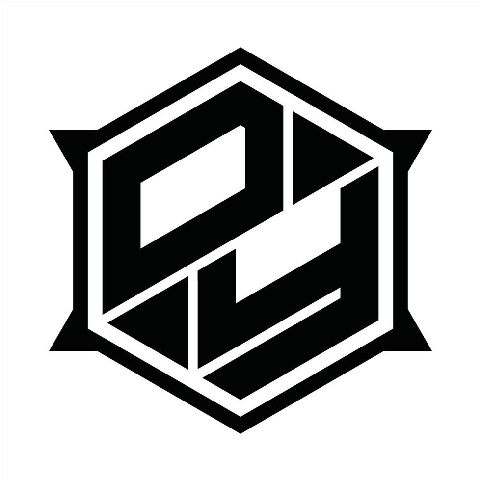 OY Logo monogram design template vector