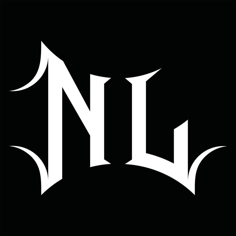 monograma del logotipo de nj con plantilla de diseño de forma abstracta vector