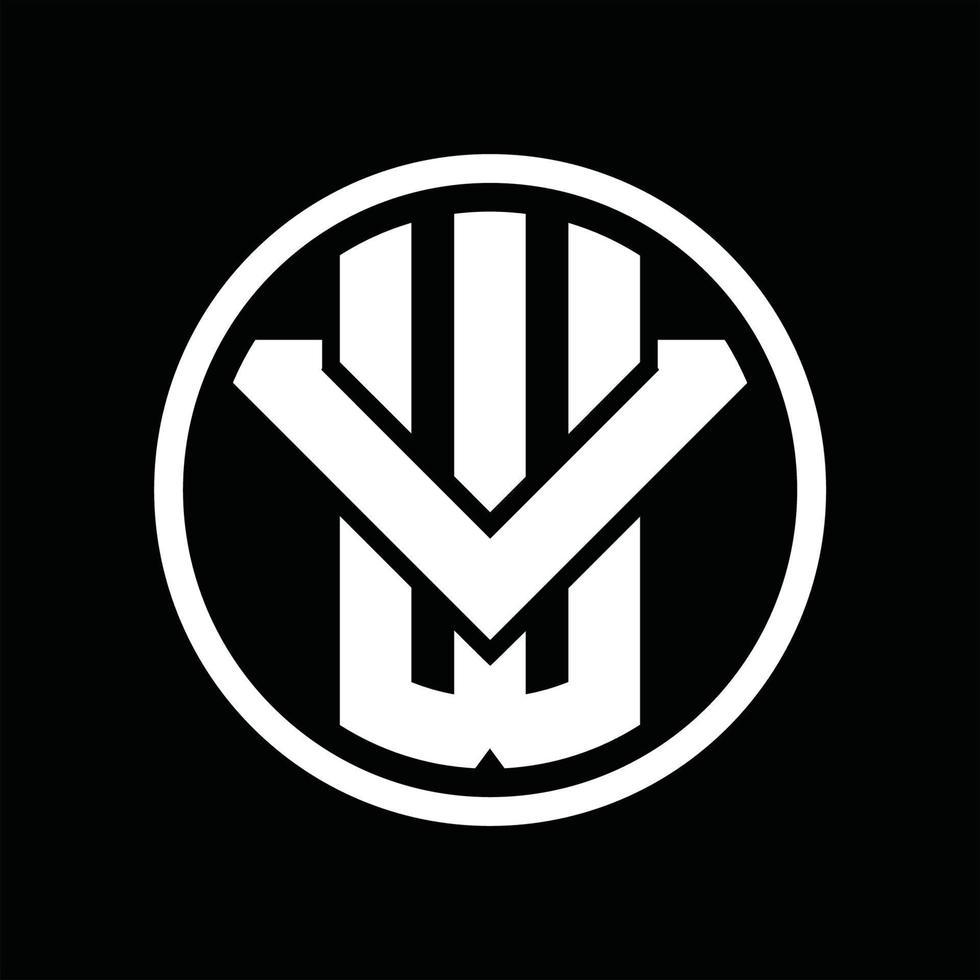 WV Logo monogram design template vector