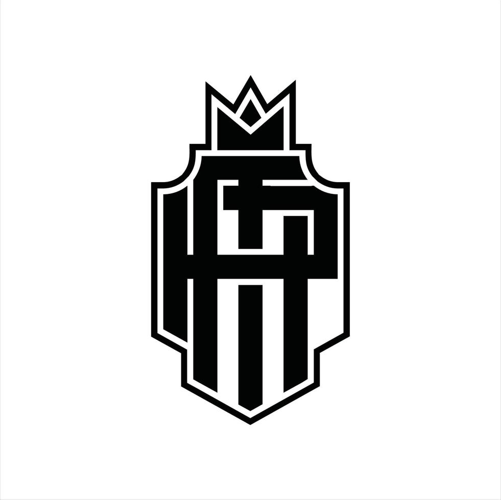 MP Logo monogram design template vector