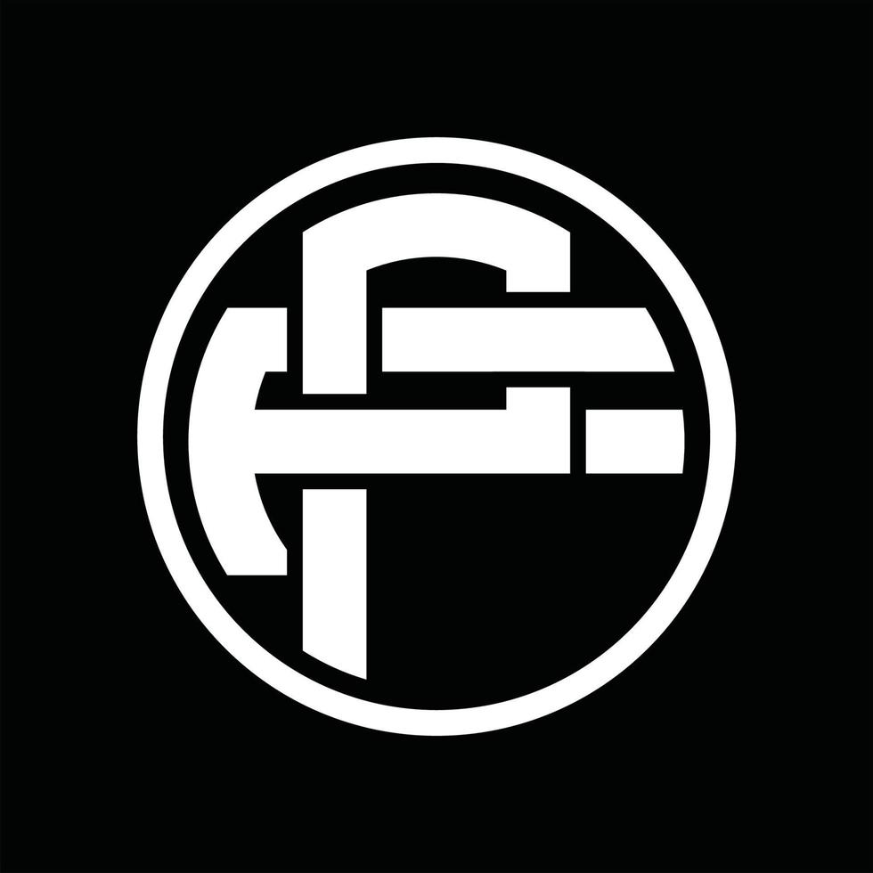 PF Logo monogram design template vector