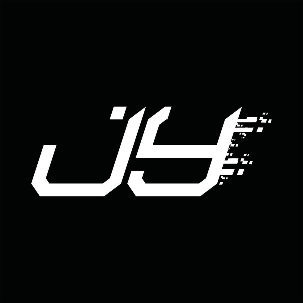 plantilla de diseño de tecnología de velocidad abstracta de monograma de logotipo jy vector