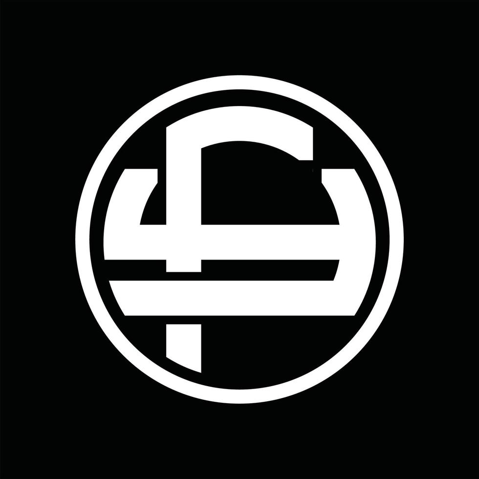 FY Logo monogram design template vector