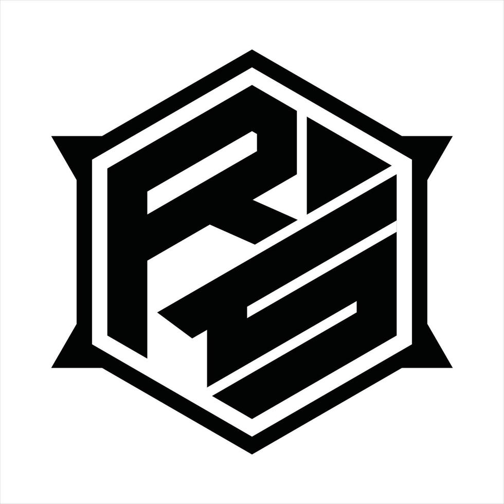 RS Logo monogram design template vector