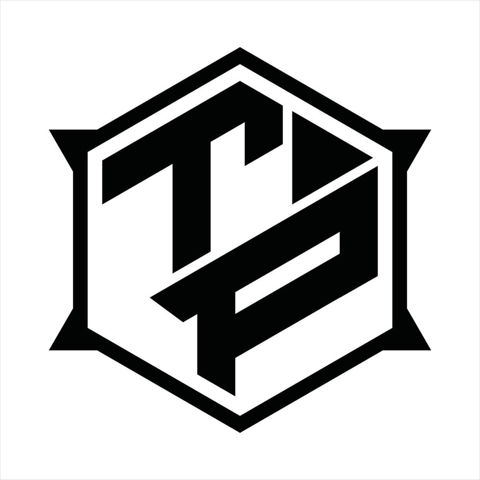 TP Logo monogram design template vector