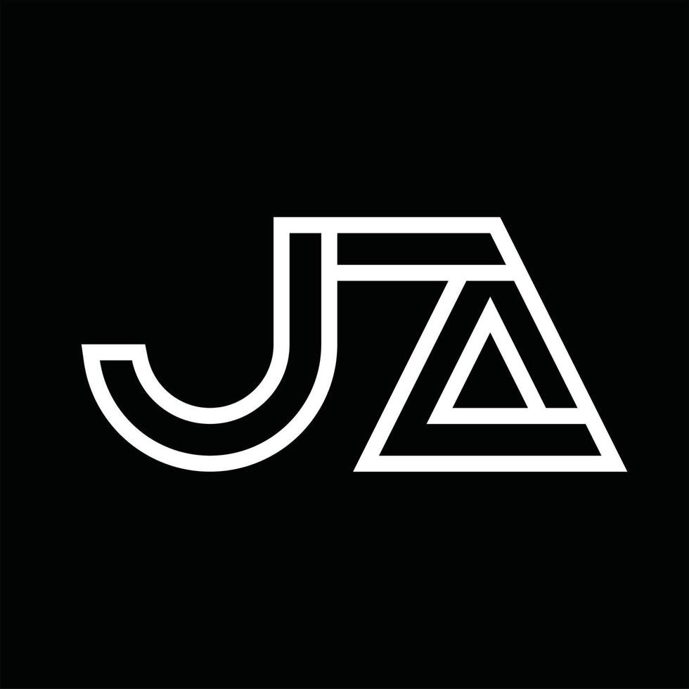 JA Logo monogram with line style negative space 16570867 Vector Art at