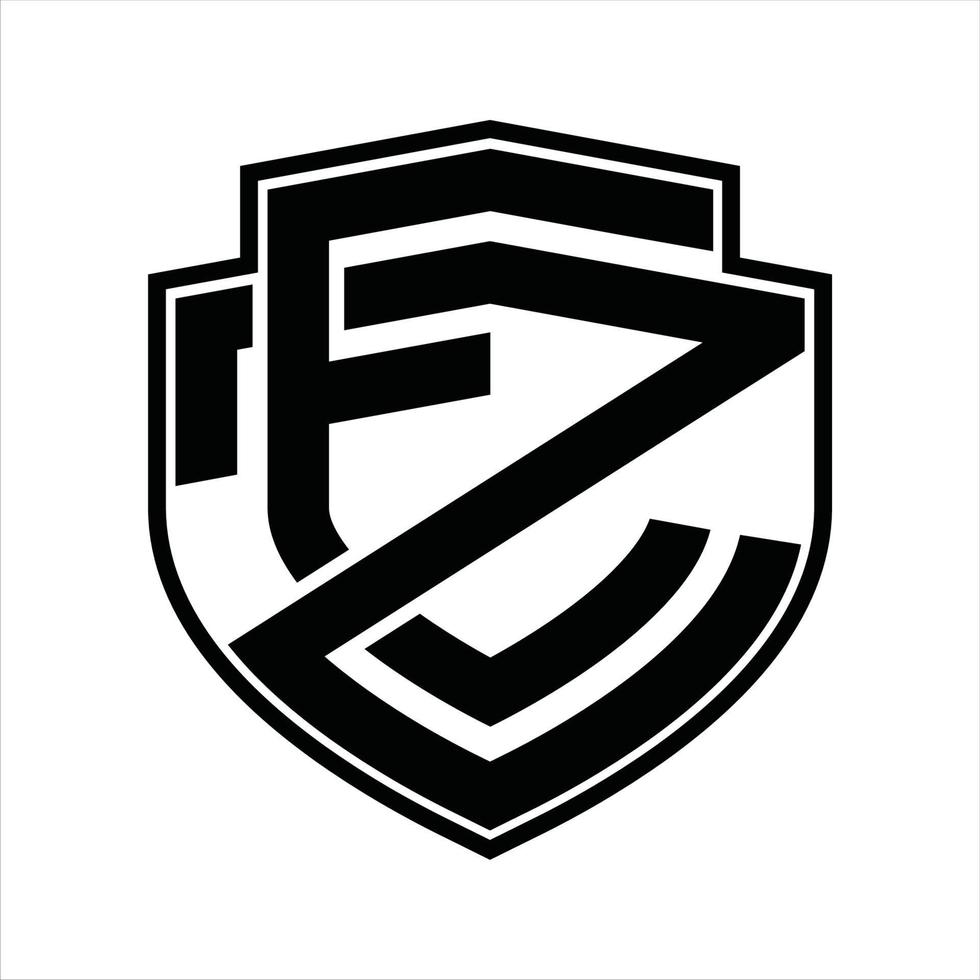 EZ Logo monogram vintage design template vector