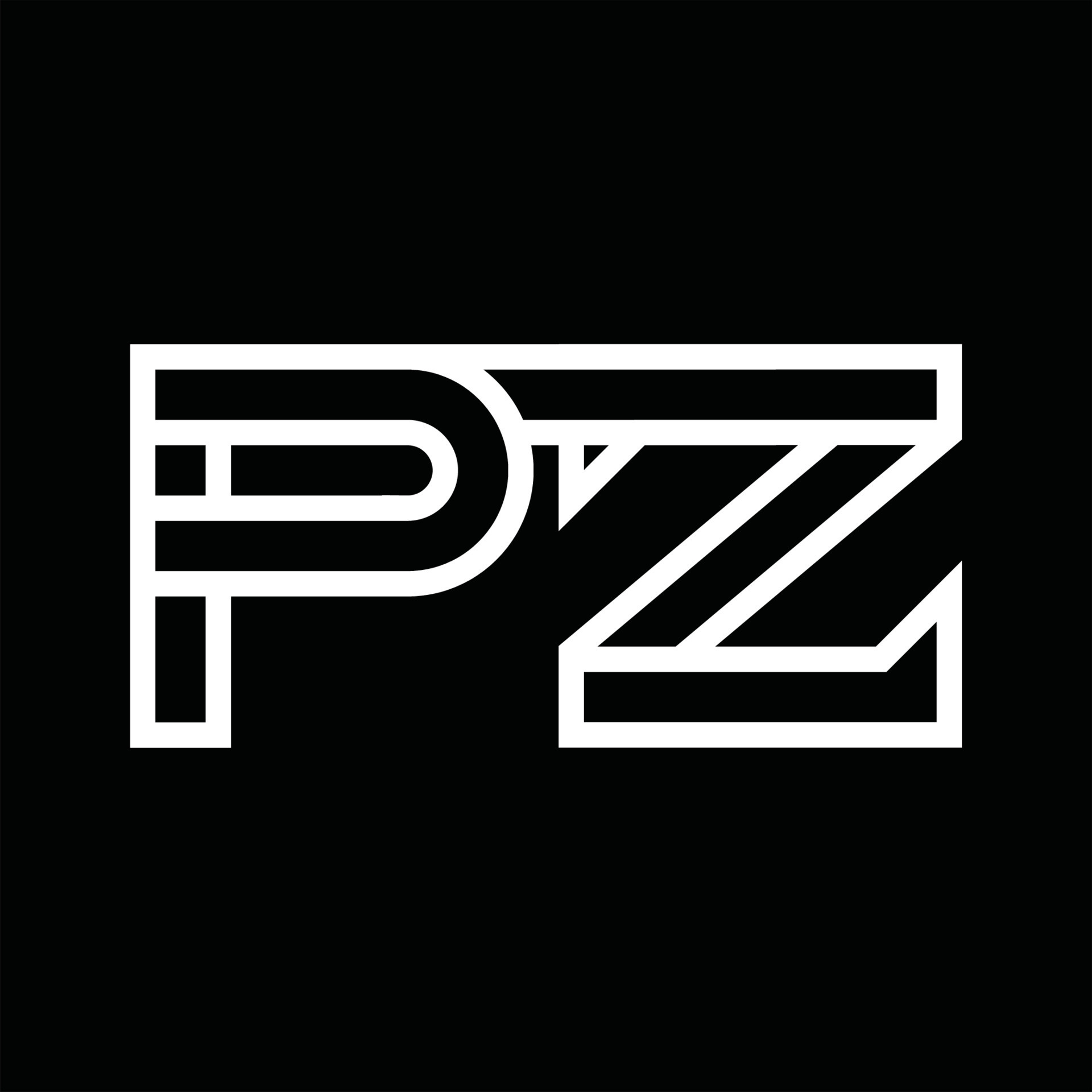 PZ Logo monogram with line style negative space 16571070 Vector Art at ...