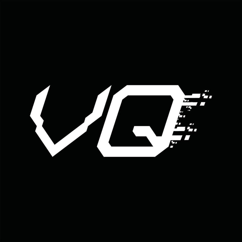plantilla de diseño de tecnología de velocidad abstracta de monograma de logotipo vq vector
