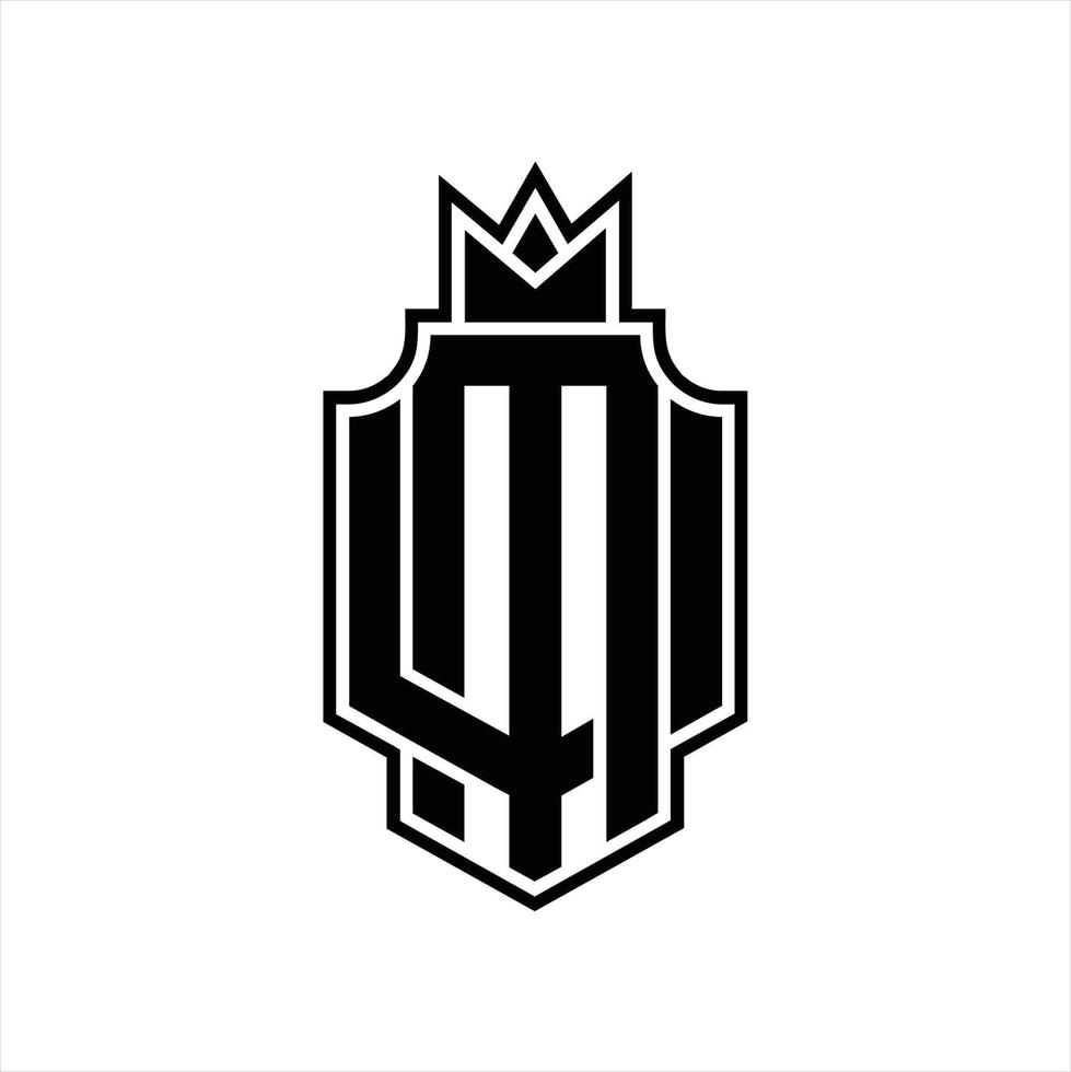MW Logo monogram design template vector