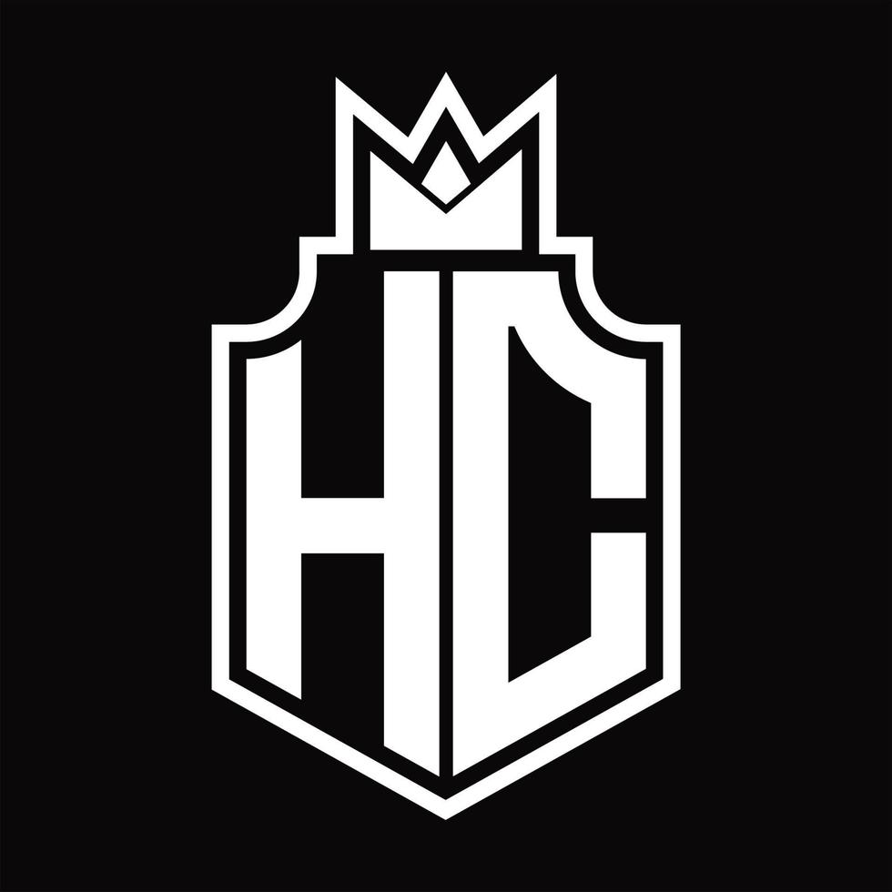 HC Logo monogram design template vector