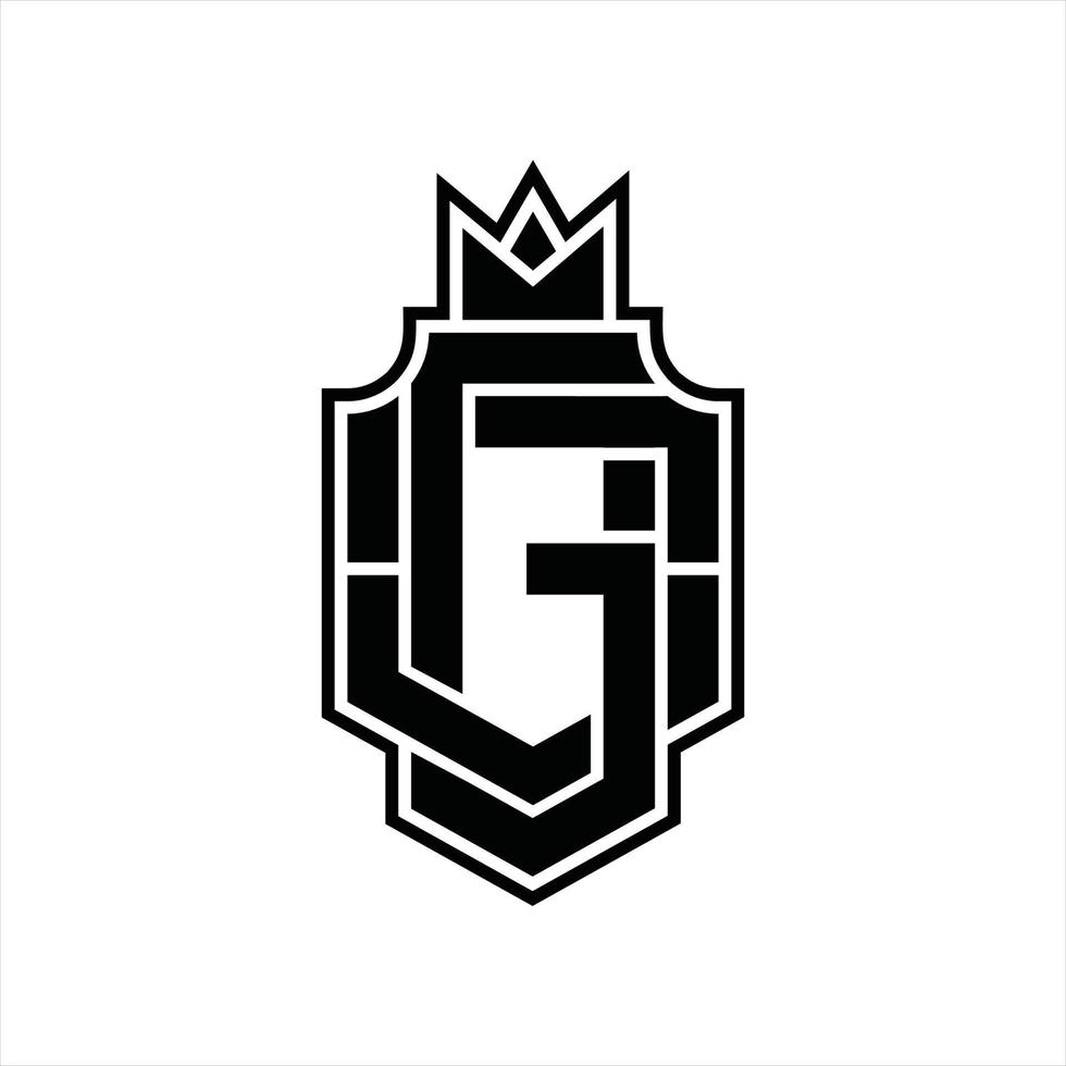 GO Logo monogram design template vector
