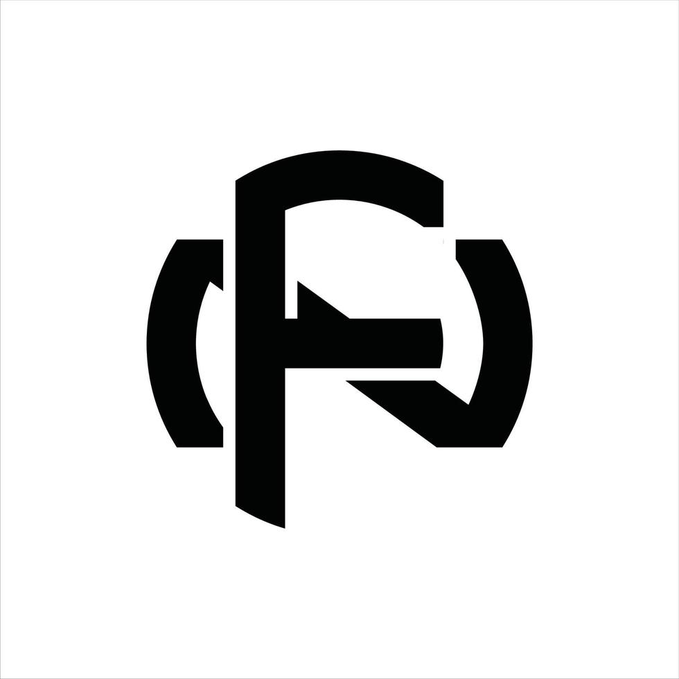 FN Logo monogram design template vector