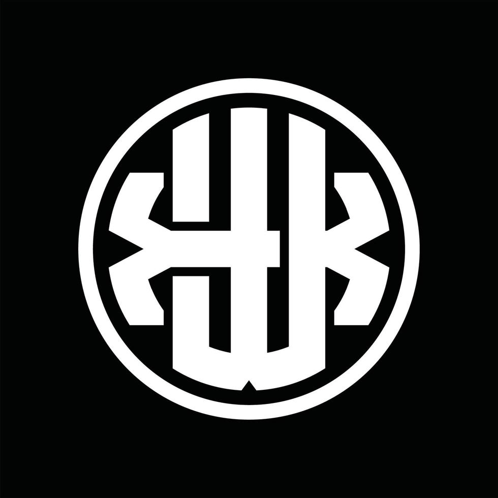 WX Logo monogram design template vector