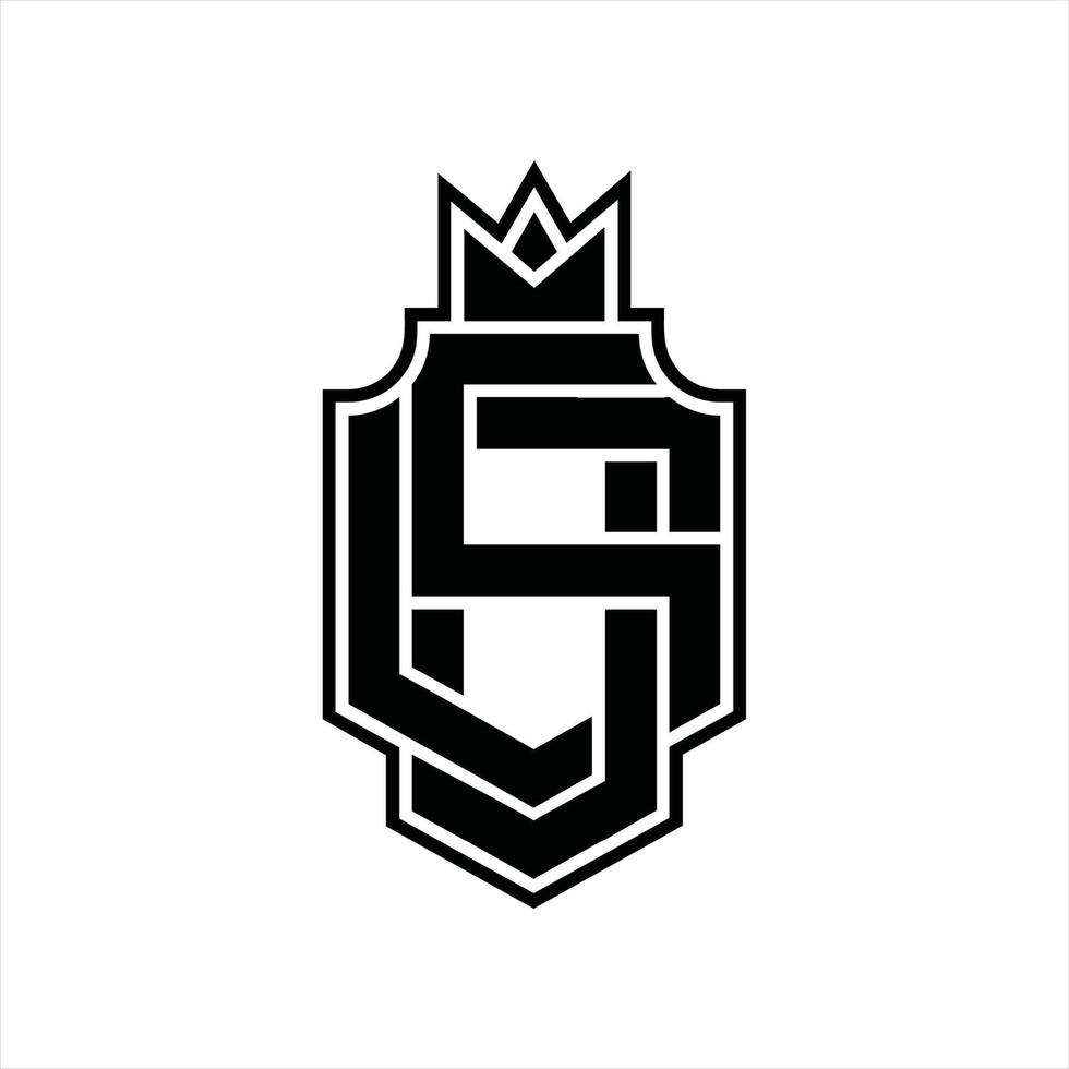 SG Logo monogram design template vector