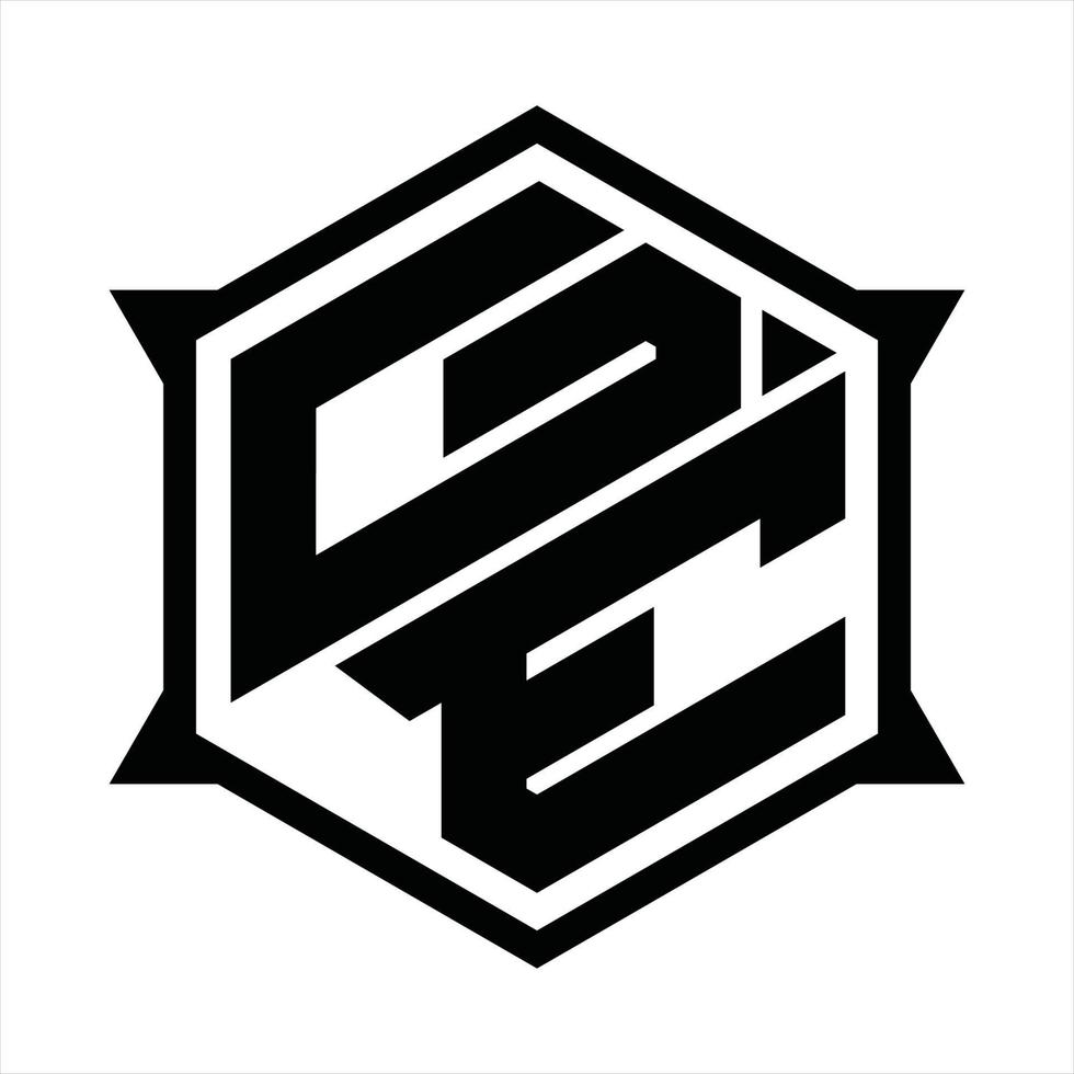 GE Logo monogram design template vector