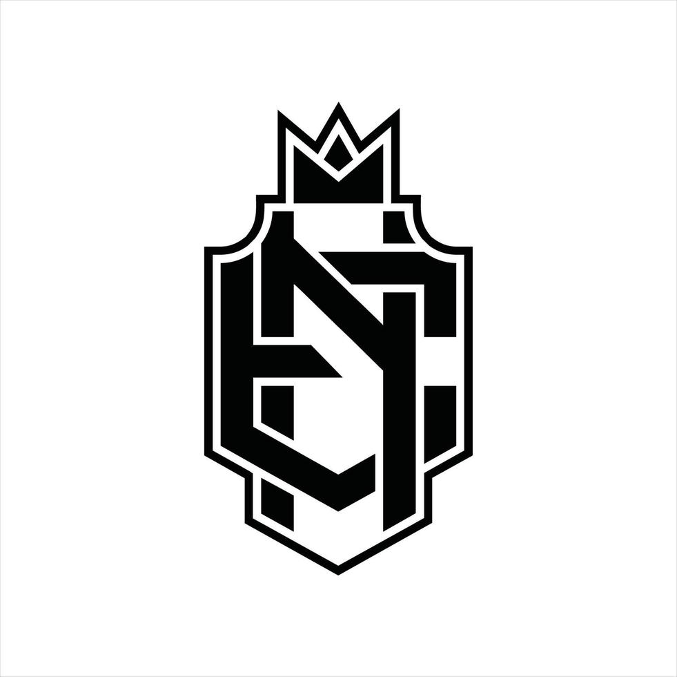 NE Logo monogram design template vector