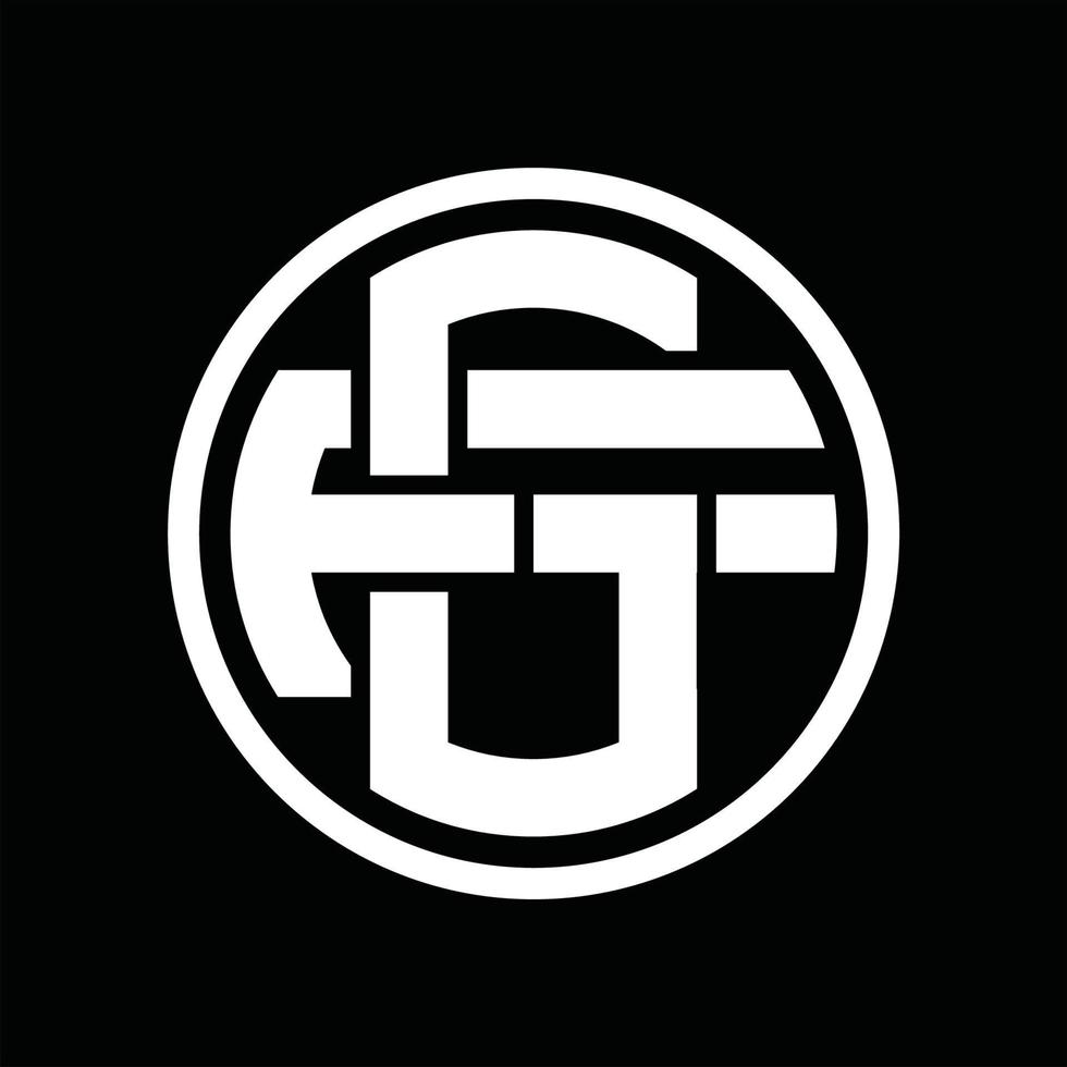 GF Logo monogram design template vector