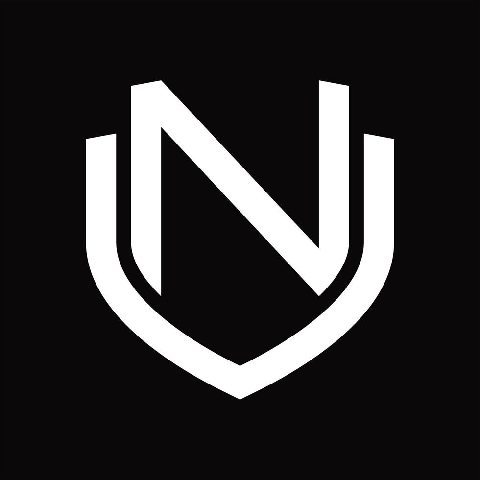 NU Logo monogram vintage design template vector