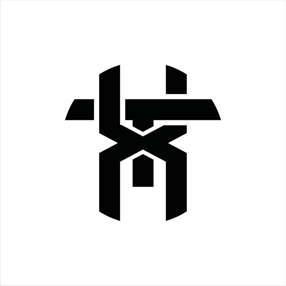 XT Logo monogram design template vector
