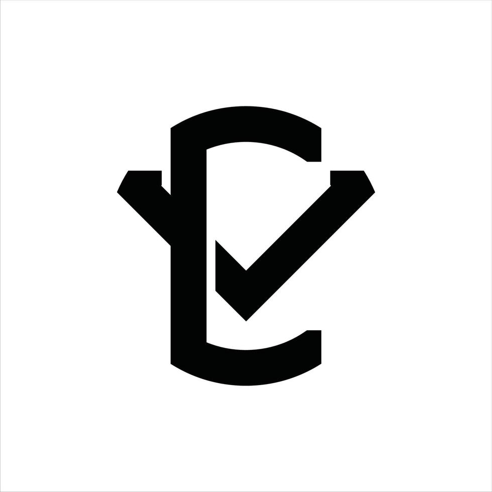 CV Logo monogram design template vector