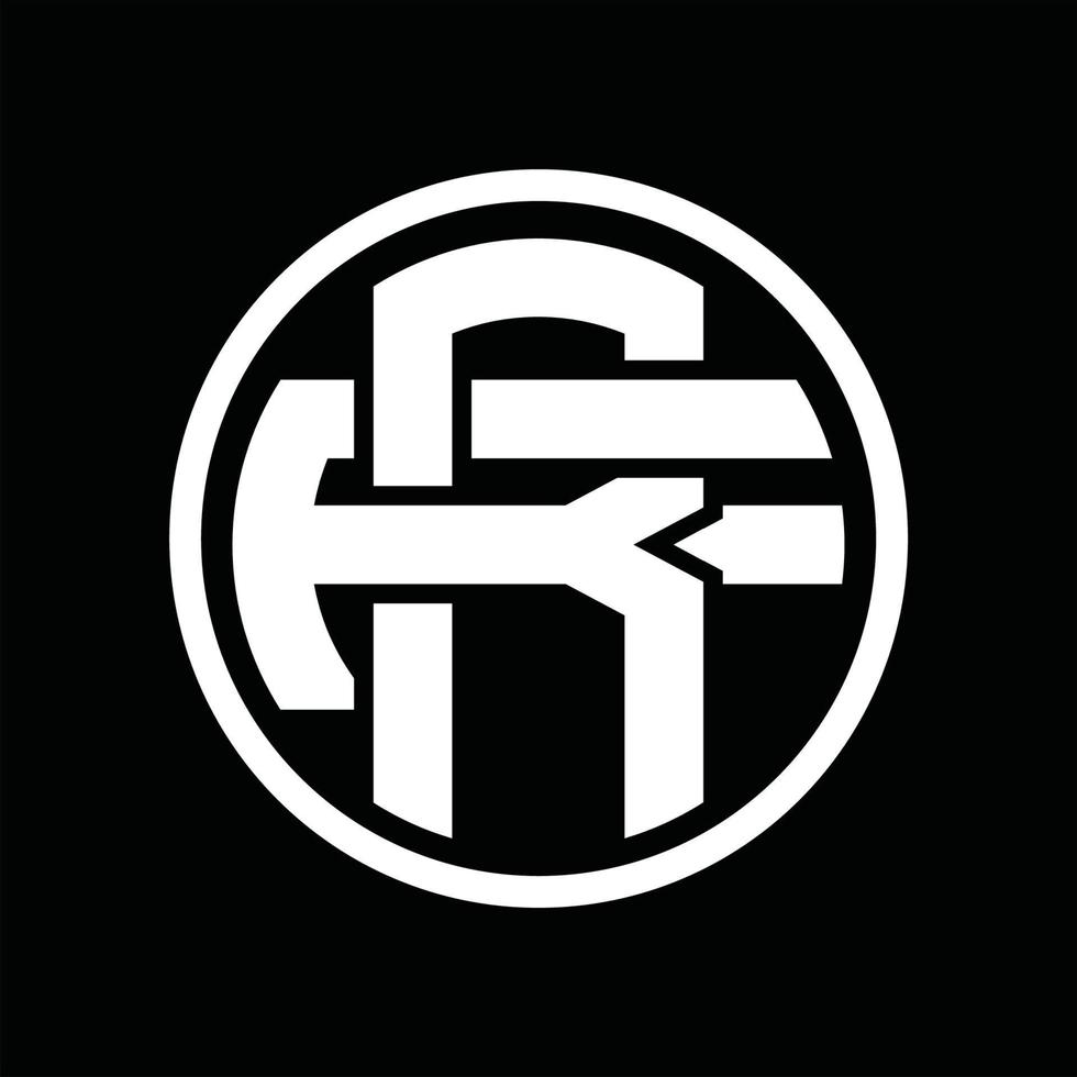 RF Logo monogram design template vector