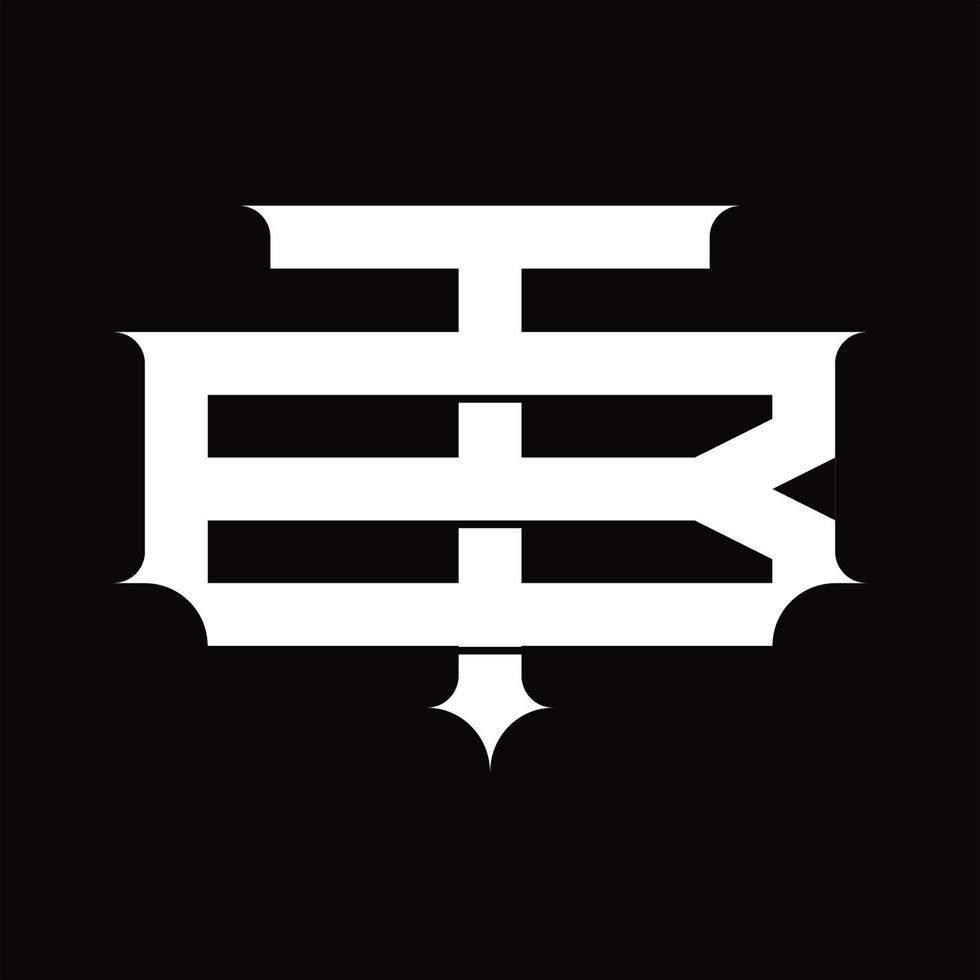 BT Logo monogram with vintage overlapping linked style design template vector