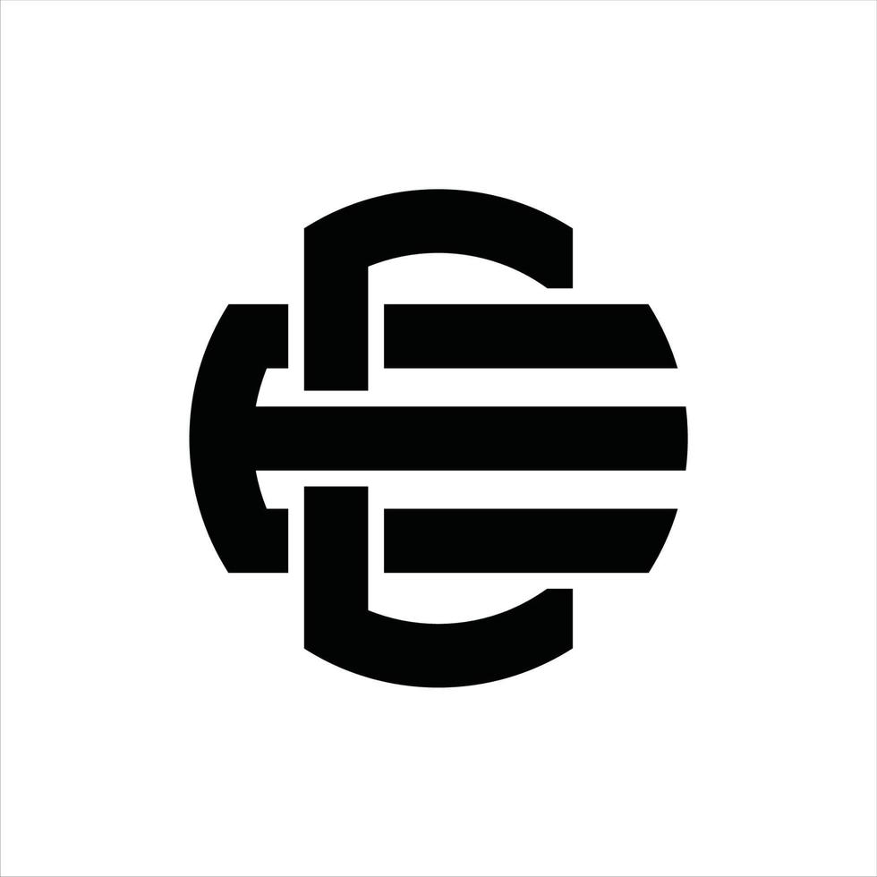 plantilla de diseño de monograma de logotipo ce vector