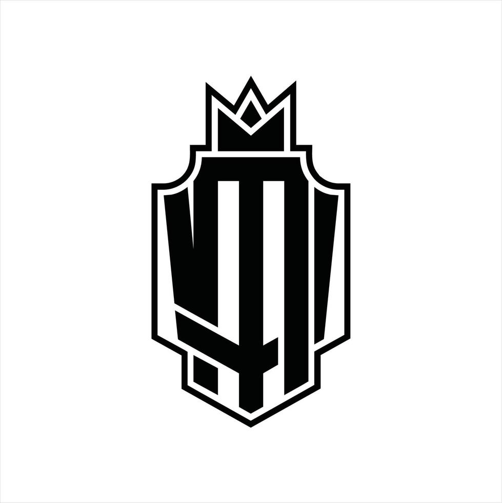 MV Logo monogram design template vector