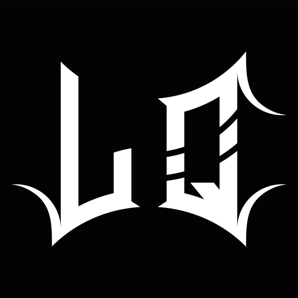 monograma de logotipo lq con plantilla de diseño de forma abstracta vector