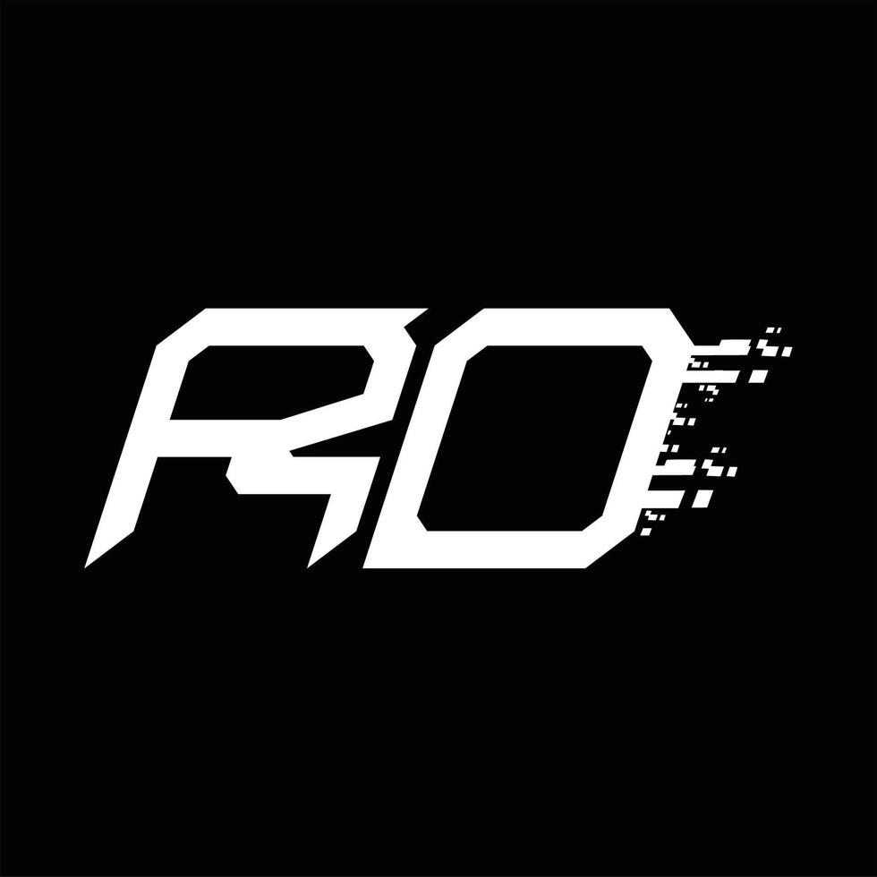 plantilla de diseño de tecnología de velocidad abstracta de monograma de logotipo rd vector