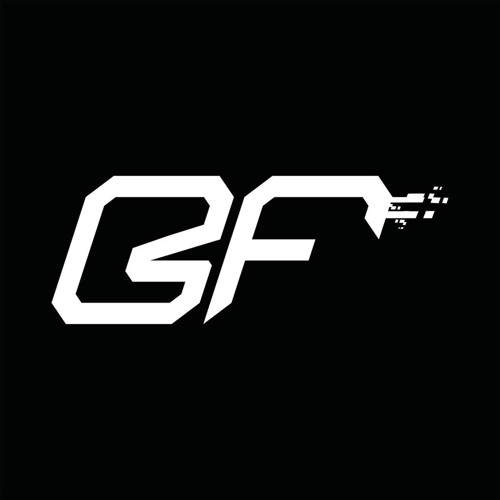 BF Logo monogram abstract speed technology design template vector