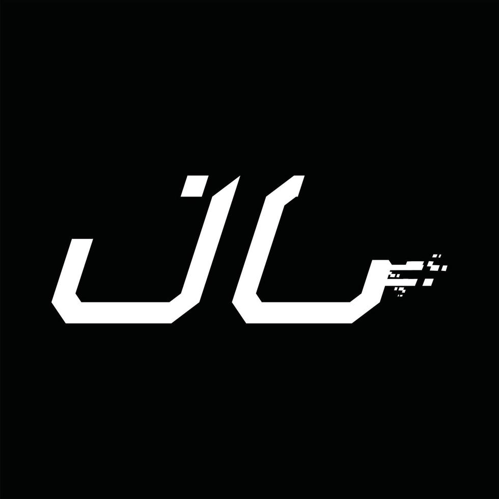 plantilla de diseño de tecnología de velocidad abstracta de monograma de logotipo jl vector