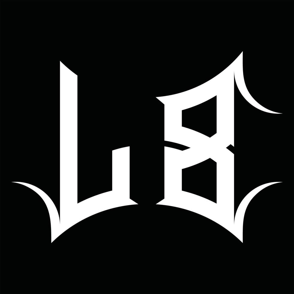 monograma de logotipo lb con plantilla de diseño de forma abstracta vector