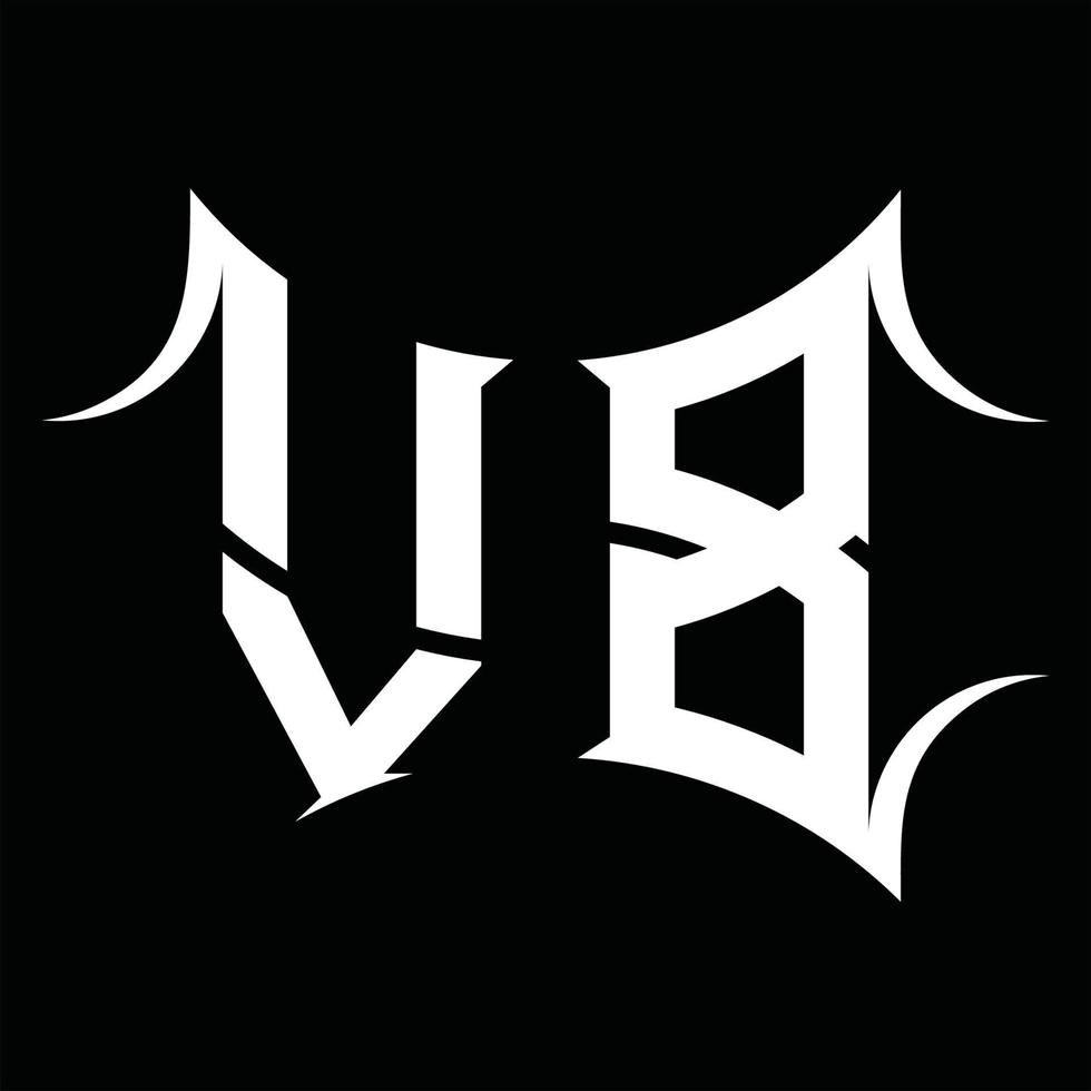 Monograma de logotipo vb con plantilla de diseño de forma abstracta vector