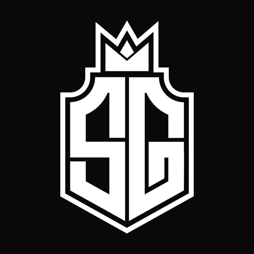 SG Logo monogram design template vector