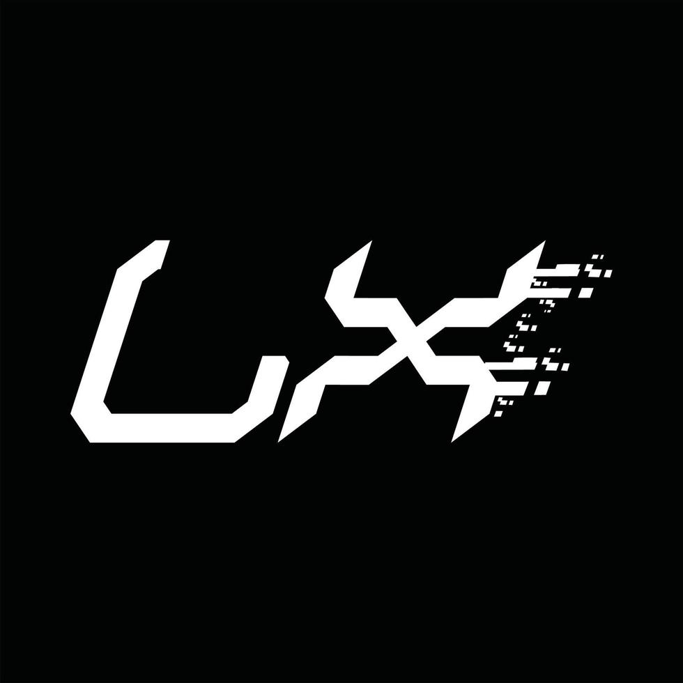 plantilla de diseño de tecnología de velocidad abstracta de monograma de logotipo lx vector