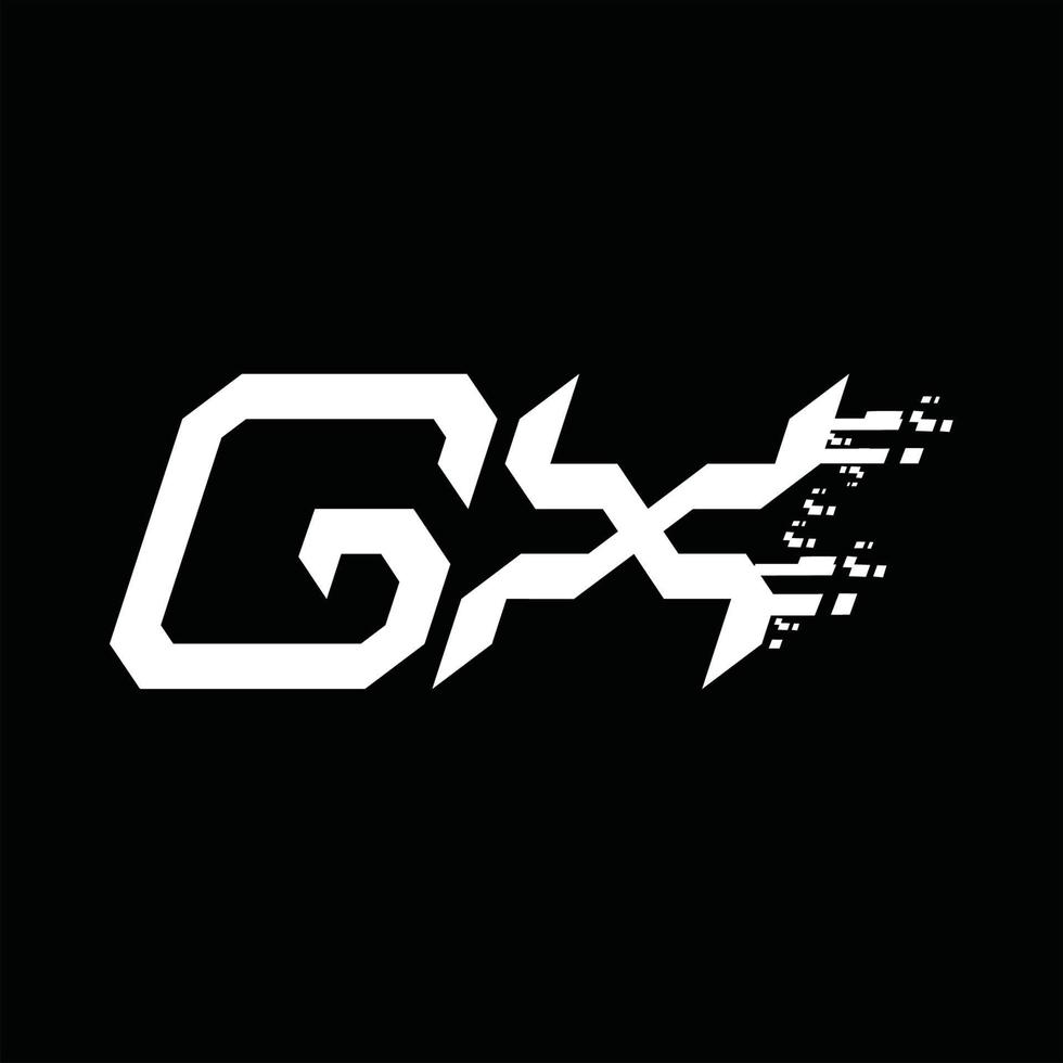 GX GLogo monogram abstract speed technology design template vector