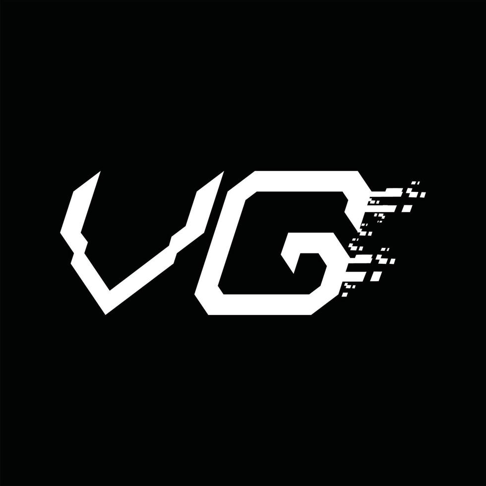 plantilla de diseño de tecnología de velocidad abstracta de monograma de logotipo vg vector