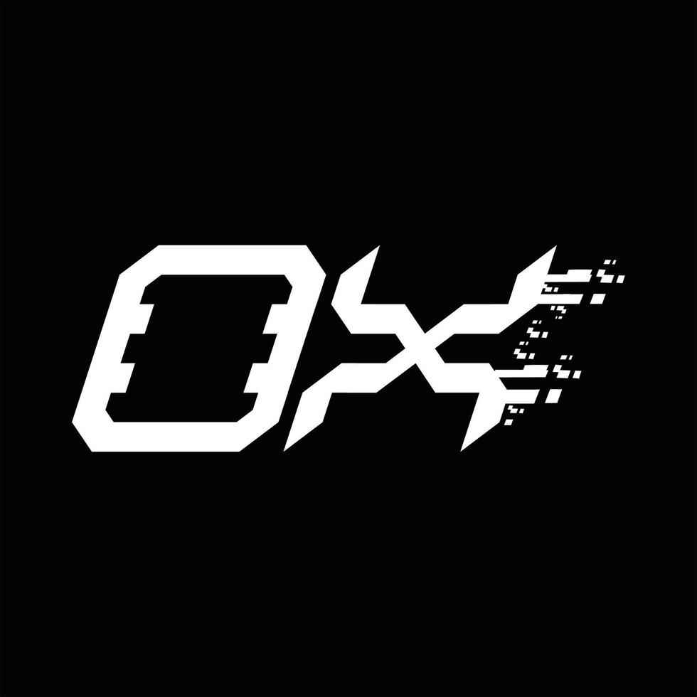 OX Logo monogram abstract speed technology design template vector