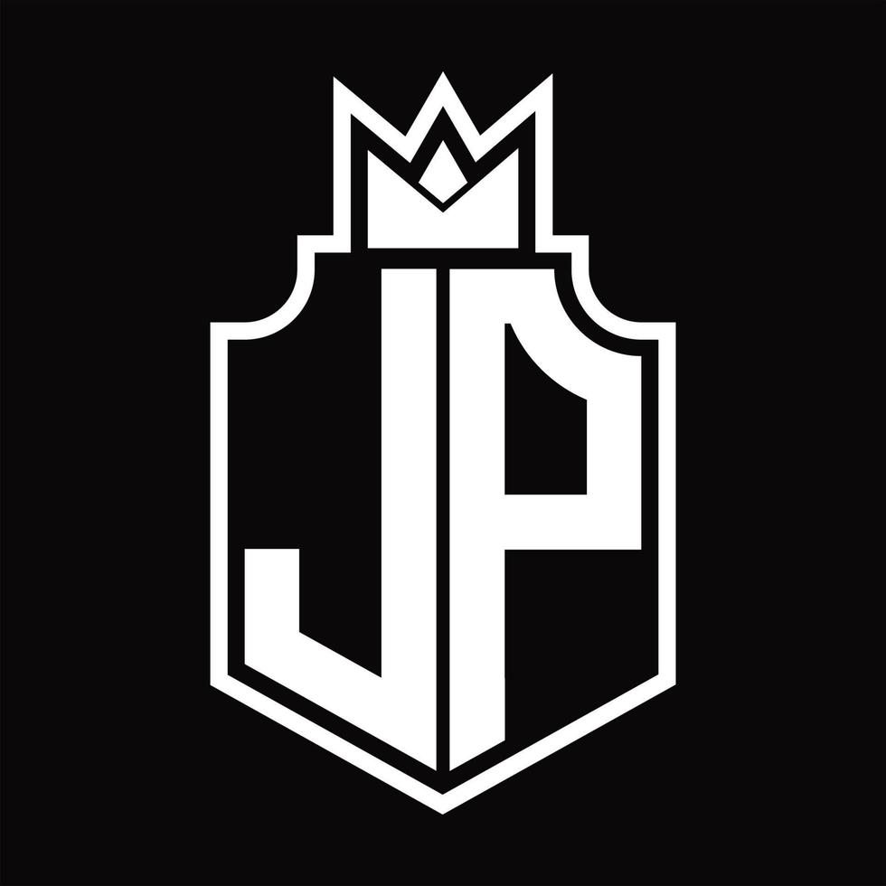 JP Logo monogram design template vector