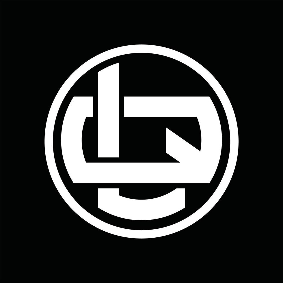 plantilla de diseño de monograma de logotipo lq vector