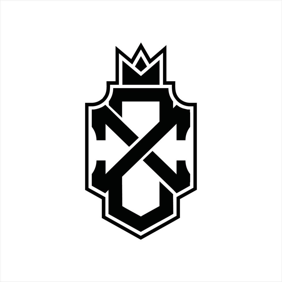 ZX Logo monogram design template vector